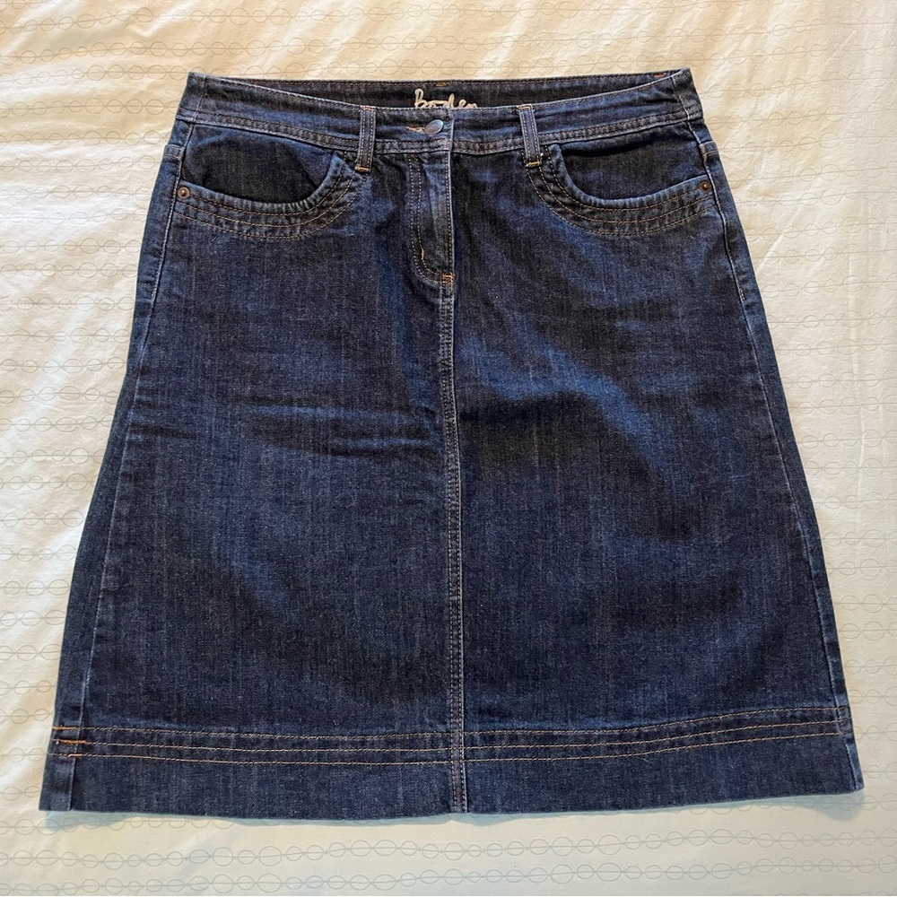 BODEN- Denim Skirt with pockets